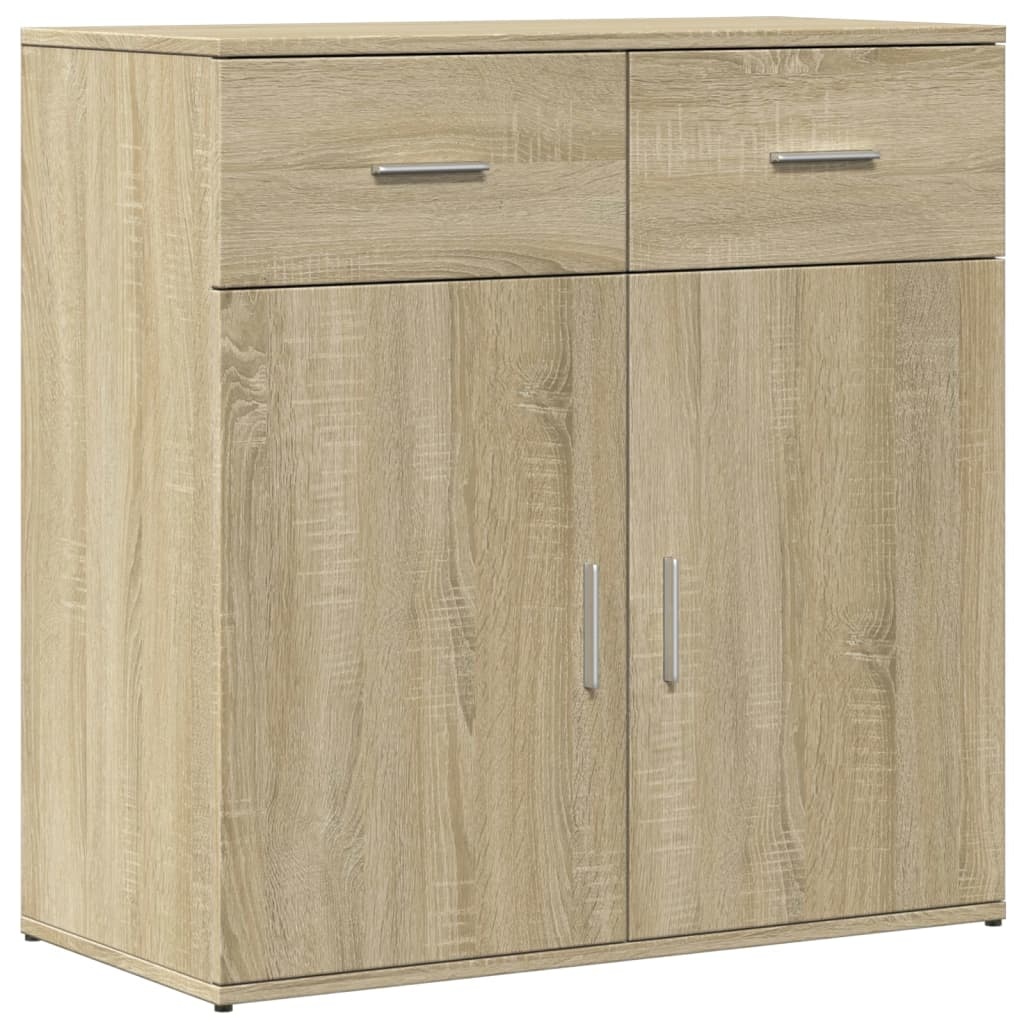 VidaXL Dressoir 79x38x80 cm bewerkt hout sonoma eikenkleurig