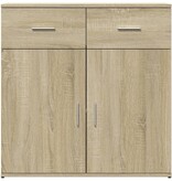 VidaXL Dressoir 79x38x80 cm bewerkt hout sonoma eikenkleurig
