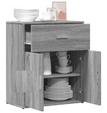 VidaXL Dressoir 60x31x70 cm bewerkt hout grijs sonoma