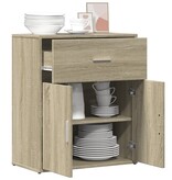 VidaXL Dressoir 60x31x70 cm bewerkt hout sonoma eikenkleurig
