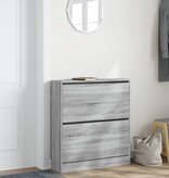 VidaXL Schoenenkast 80x21x87,5 cm bewerkt hout grijs sonoma eikenkleur