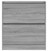 VidaXL Schoenenkast 80x21x87,5 cm bewerkt hout grijs sonoma eikenkleur