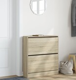 VidaXL Schoenenkast 80x21x87,5 cm bewerkt hout sonoma eikenkleurig
