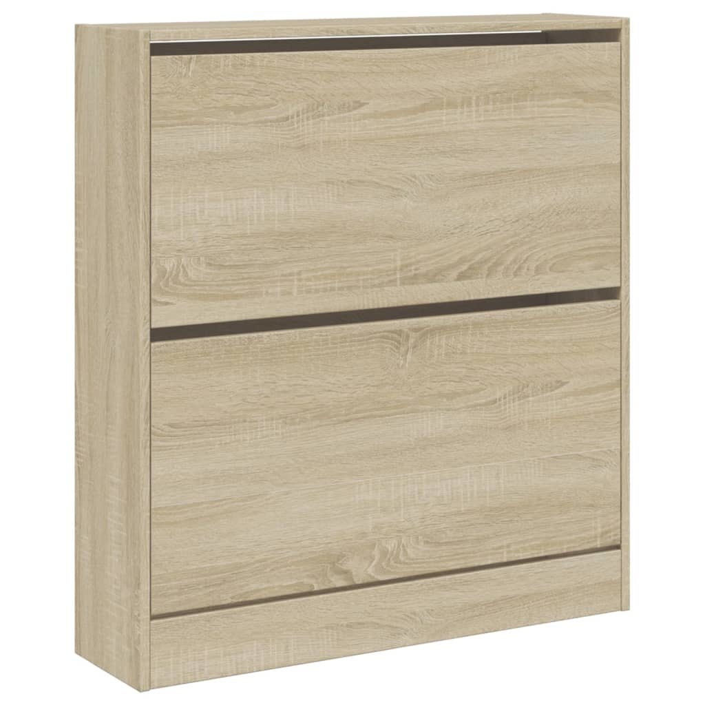 VidaXL Schoenenkast 80x21x87,5 cm bewerkt hout sonoma eikenkleurig