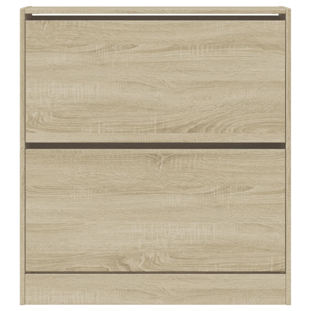 VidaXL Schoenenkast 80x21x87,5 cm bewerkt hout sonoma eikenkleurig