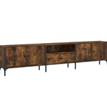 VidaXL Tv-meubel met lade 200x25x44 cm bewerkt hout gerookt eikenkleur
