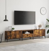 VidaXL Tv-meubel met lade 200x25x44 cm bewerkt hout gerookt eikenkleur