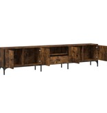 VidaXL Tv-meubel met lade 200x25x44 cm bewerkt hout gerookt eikenkleur