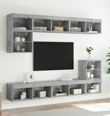 VidaXL Tv-meubels met LED-verlichting 2 st 80x30x30 cm betongrijs