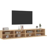 VidaXL Tv-wandmeubels 2 st 100x30x30 cm hout sonoma eikenkleurig