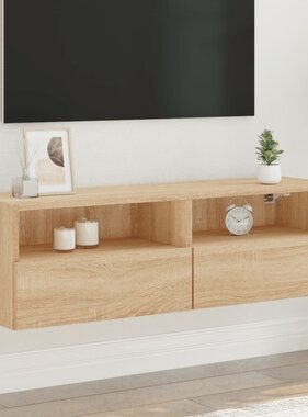 VidaXL Tv-wandmeubel 100x30x30 cm bewerkt hout sonoma eikenkleurig
