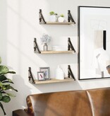 VidaXL 3-delige Wandschappenset bewerkt hout sonoma eikenkleurig