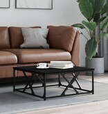 VidaXL Salontafel 70x70x30 cm bewerkt hout zwart