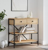 VidaXL Wandtafel 75x34,5x75 cm bewerkt hout sonoma eikenkleurig