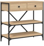 VidaXL Wandtafel 75x34,5x75 cm bewerkt hout sonoma eikenkleurig