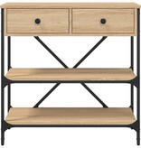 VidaXL Wandtafel 75x34,5x75 cm bewerkt hout sonoma eikenkleurig