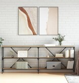 VidaXL Wandtafel 200x30x75 cm bewerkt hout en ijzer sonoma eikenkleur