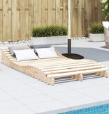 VidaXL Ligbed 205x110x31,5 cm massief grenenhout