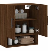 VidaXL Wandkast 60x31x70 cm bewerkt hout bruin eikenkleur