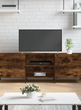 VidaXL Tv-meubel 150x30x50 cm bewerkt hout gerookt eikenkleurig