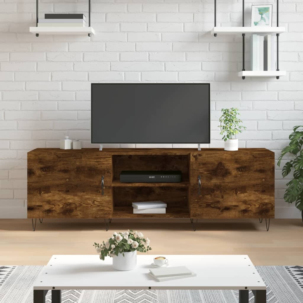 VidaXL Tv-meubel 150x30x50 cm bewerkt hout gerookt eikenkleurig
