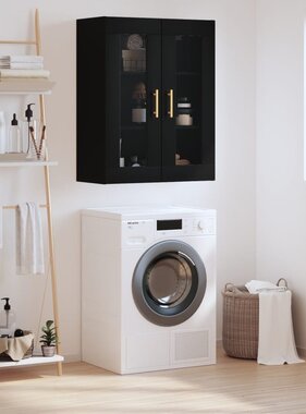 VidaXL Wandkast 69,5x34x90 cm zwart