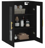 VidaXL Wandkast 69,5x34x90 cm zwart