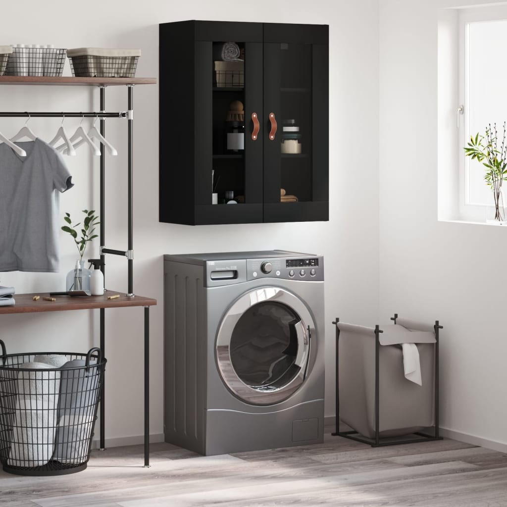 VidaXL Wandkast 69,5x34x90 cm zwart