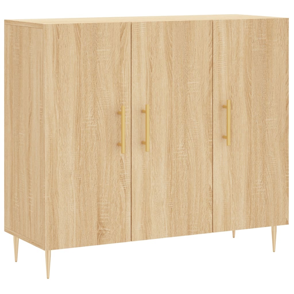 VidaXL Dressoir 90x34x80 cm bewerkt hout sonoma eikenkleurig