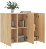 VidaXL Dressoir 90x34x80 cm bewerkt hout sonoma eikenkleurig