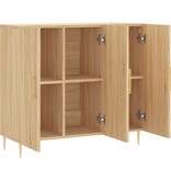 VidaXL Dressoir 90x34x80 cm bewerkt hout sonoma eikenkleurig
