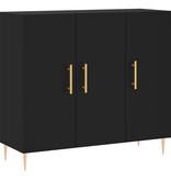 VidaXL Dressoir 90x34x80 cm bewerkt hout zwart