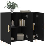 VidaXL Dressoir 90x34x80 cm bewerkt hout zwart