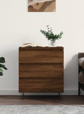 VidaXL Dressoir 60x35x70 cm bewerkt hout bruin eikenkleur