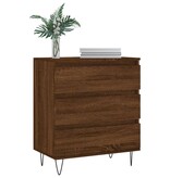 VidaXL Dressoir 60x35x70 cm bewerkt hout bruin eikenkleur