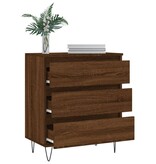 VidaXL Dressoir 60x35x70 cm bewerkt hout bruin eikenkleur