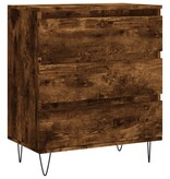 VidaXL Dressoir 60x35x70 cm bewerkt hout gerookt eikenkleurig