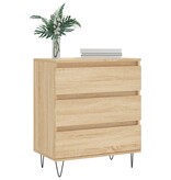 VidaXL Dressoir 60x35x70 cm bewerkt hout sonoma eikenkleurig