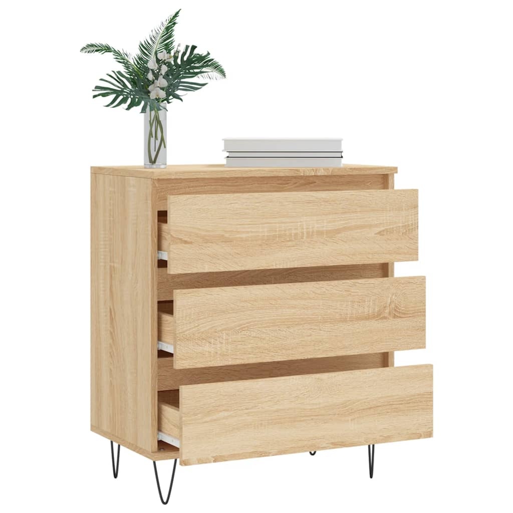 VidaXL Dressoir 60x35x70 cm bewerkt hout sonoma eikenkleurig