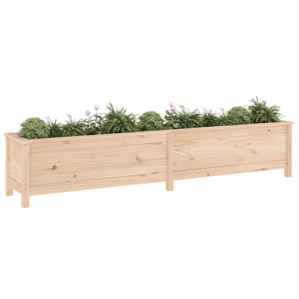 VidaXL Plantenbak verhoogd 199,5x40x39 cm massief grenenhout