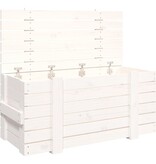 VidaXL Opbergbox 91x40,5x42 cm massief grenenhout wit