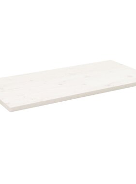 VidaXL Tafelblad rechthoekig 110x60x2,5 cm massief grenenhout wit