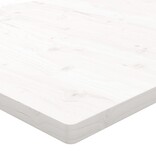 VidaXL Tafelblad rechthoekig 110x60x2,5 cm massief grenenhout wit