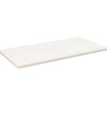 VidaXL Tafelblad rechthoekig 110x55x2,5 cm massief grenenhout wit