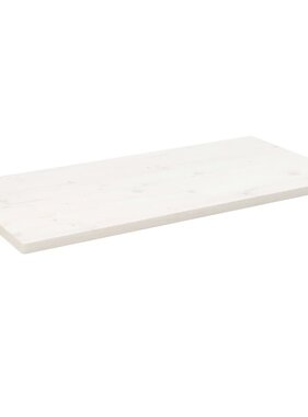 VidaXL Tafelblad rechthoekig 110x55x2,5 cm massief grenenhout wit