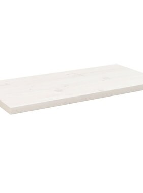 VidaXL Tafelblad rechthoekig 80x40x2,5 cm massief grenenhout wit