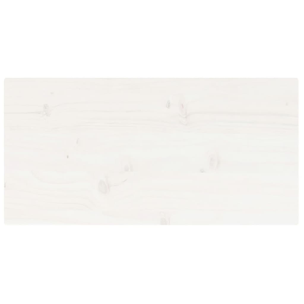 VidaXL Tafelblad rechthoekig 80x40x2,5 cm massief grenenhout wit