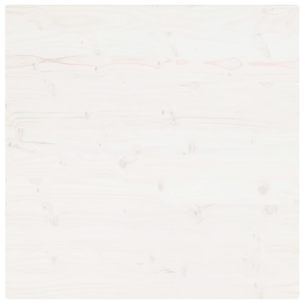 VidaXL Tafelblad vierkant 70x70x2,5 cm massief grenenhout wit