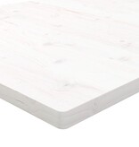 VidaXL Tafelblad vierkant 70x70x2,5 cm massief grenenhout wit
