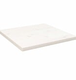 VidaXL Tafelblad vierkant 40x40x2,5 cm massief grenenhout wit
